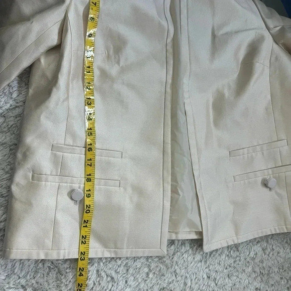 Talbots Womens Open front Silk blend  Blazer Jacket size 10 - Picture 12 of 13